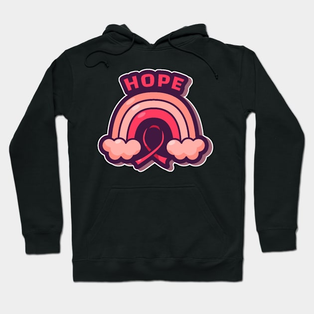 Hope- Breast cancer awareness Hoodie by Misfit04